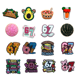Novedad: Set de Charms para Zapatos Estilo Y2K Nostálgico, Lindos y Atrevidos, con Diseños de Comida Mexicana y Personajes Naranjas, 2.5-3.5cm - Product Image 1
