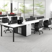 Bureau exécutif en métal blanc Bureau Mobilier de bureau Postes de travail Bureau avec prise et étagère Cloisons Table de bureau