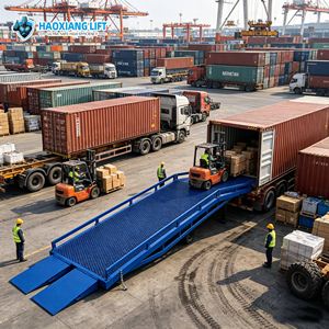 Rampe de quai mobile manuelle en acier HAOXIANG DCQ-20260617, capacité 8T-12T, <span class=keywords><strong>hauteur</strong></span> de levage 1680mm, pente <span class=keywords><strong>6m</strong></span>, pour chariot élévateur, personnalisable - Product Image 6