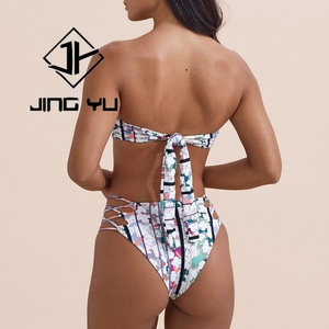 Traje de Baño Bohemio Personalizado de Alta Calidad, Conjunto de Bikini Estampado con Diseño OEM, Poliéster Ecológico - Product Image 4