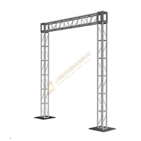 Cadre de portail en treillis en alliage d'aluminium 300*300mm personnalisé Affichage de treillis d'éclairage à motif carré pour les concerts Forme ronde Truss de scène