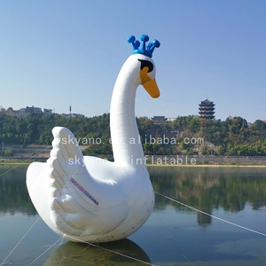 Modèle de <span class=keywords><strong>cygne</strong></span> blanc gonflable géant, simulation d'animal, décoration publicitaire - Product Image 2