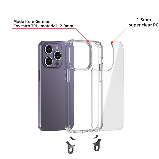 Custom Phone case clear for Samsung S23 S23 Plus S23 Ultra Custom for iphone case 2mm Transparent Tpu Cell Phone case
