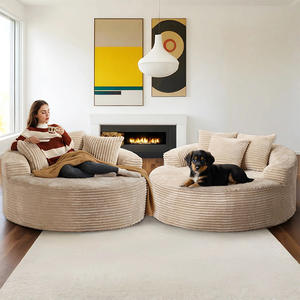 Sofá redondo <span class=keywords><strong>de</strong></span> felpa <span class=keywords><strong>de</strong></span> <span class=keywords><strong>conejo</strong></span> individual, cama <span class=keywords><strong>de</strong></span> tela <span class=keywords><strong>de</strong></span> esponja pura, sin marco, sala <span class=keywords><strong>de</strong></span> estar, silla <span class=keywords><strong>de</strong></span> compresión <span class=keywords><strong>de</strong></span> un asiento para espacios pequeños - Product Image 4