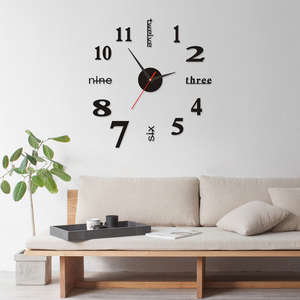3D Wall Sticker <span class=keywords><strong>Clock</strong></span> Creative Home Decor soggiorno acrilico orologio fai da te - Product Image 4