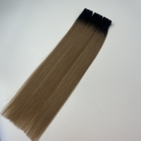 Luxe 100% Cheveux Humains Double Dessiné Vierge Raw Remy Extensions de Cheveux 20 Pouces Aligné Cuticule Droite Trame Invisible Ruban Teint