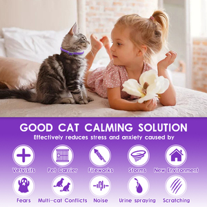 <span class=keywords><strong>Collar</strong></span> calmante de gato de Material PVC de 4 piezas al por mayor para gato <span class=keywords><strong>Collar</strong></span> impermeable de longitud ajustable Material suave de alta calidad - Product Image 2