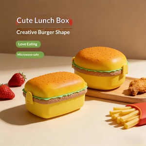 Boîte à lunch double couche mignonne et très vendue, de qualité alimentaire, pour étudiants et enfants, peut être chauffée au micro-ondes. - Product Image 1