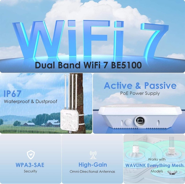 Wholesale WAVLINK WiFi 7 Outdoor Long Range Router WL-WN573HBE2