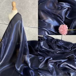 150gsm 100% Polyester Solids 150D Luxury Shiny Metallic Reflective Organza <strong>Fabric</strong> Anti-Static Quick-Dry Memory <strong>Medium</strong> Weight - Product Image 5