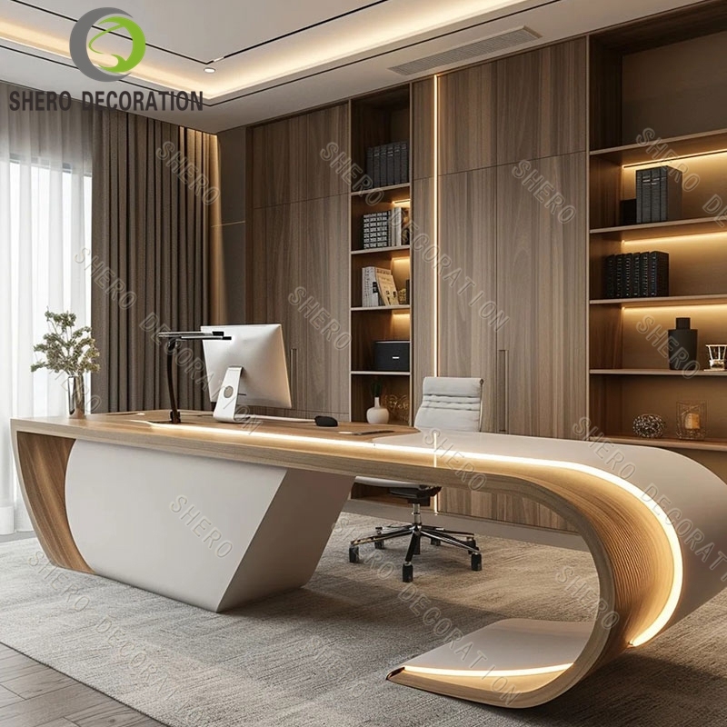 Customize Premium Executive Desk Wood Office Manager Table Design