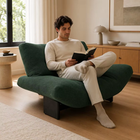 Canapé de détente moderne, avec pieds en bois massif, mobilier de maison durable, adapté au salon, au balcon, à la cuisine d'hôtel ou au bureau