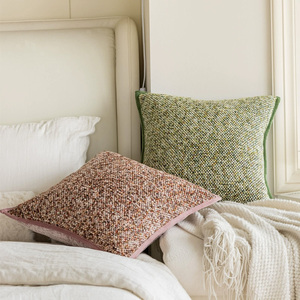 Bán Buôn Sang Trọng Hiện Đại Vuông Sọc Dệt Sinh Thái Thân Thiện Thêu Trang Trí Ném Gối Phong Cách Xách Tay Nhà Khách Sạn Sử Dụng - Product Image 3