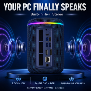 Mini <span class=keywords><strong>PC</strong></span> con CPU de 8 Núcleos y 16 Subprocesos, hasta 4.9GHz, DDR5, NVMe, Alto Rendimiento, Gráficos Integrados, Computadora de Escritorio Compacta, Estación de Trabajo - Product Image 1