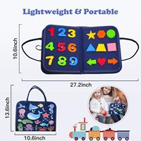 Cadeaux pour garçons et filles de 1, 2, 3 et 4 ans, jouets sensoriels pour tout-petits de 1 à 3 ans, jouet éducatif de voyage pour l'autisme, jouet Montessori Busy Board