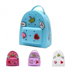 กระเป๋าเป้ใสกันน้ำมีซิปสำหรับเด็กนักเรียนกระเป๋านักเรียนซิลิโคนใสขนาดใหญ่มีในสต็อก - Product Image 2