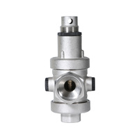 Prix de gros vanne de réduction de pression d'eau en laiton nickelé puissance hydraulique 1/2-1 taille de port garantie 1 an