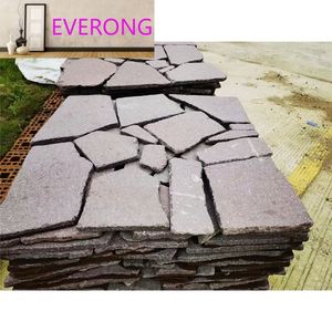 Losas de <span class=keywords><strong>piedra</strong></span> de pavimentación locas de pórfido rojo para pavimentadora de camino de Patio - Product Image 3