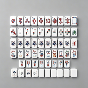 2026 Tema de Día Nacional Patrón de <span class=keywords><strong>Estrella</strong></span> de Mahjong Americano con Diseño de Paleta de Hielo para Ocio en Interiores, Afición, Compras para Cadenas de Tiendas de Souvenirs - Product Image 3
