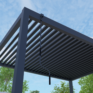 Hanrui personnalisé manuel balançoire cadre en aluminium Pergola étanche Gazebo toit non motorisé extérieur Foshan Chine pour balcon - Product Image 3