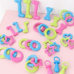 Juguetes para masticar de hueso de pezón pequeño neutro TPR respetuoso con el medio ambiente personalizado, juguetes duraderos para perros y cachorros de colores de gran oferta - Product Image 1