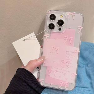 Nueva Funda de Teléfono con Lazo Rosa Estilo Coreano para iPhone 15 14 13 Pro Max, Carcasa Trasera Antigolpes para Niñas, Regalo Suave - Product Image 6
