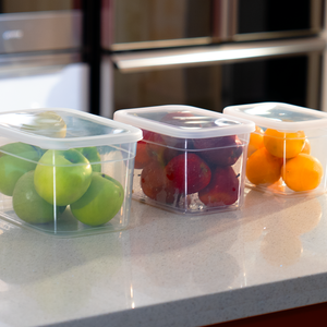 Récipient de stockage d'aliments en plastique profond Maya 2000ml avec couvercle Organisateur de cuisine transparent pour la préparation des repas Réfrigérateur Garde-manger - Product Image 3