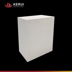 Cam izabe fırını için KERUI refrakter sigortalı dökme alümina zirkonya silika korindon AZS tuğla