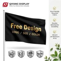 Drapeaux et bannières personnalisés en tissu de qualité supérieure, couleurs vives, n'importe quel logo, n'importe quel design, n'importe quelle taille, noir