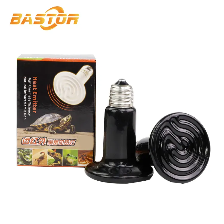 75w 100w 200w 220v electric E27 emitter far ceramic infrared bulb heat lamp for pet