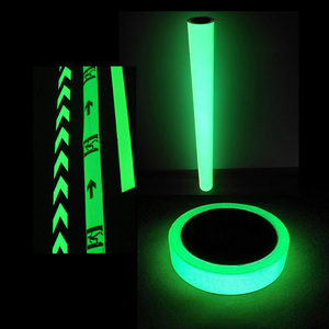 Resplandor en el oscuro imprimible luminosa material de la cinta película de <span class=keywords><strong>fluorescente</strong></span> de seguridad de emergencia que señales de salida de la Directiva de la etiqueta engomada - Product Image 1
