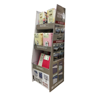 Présentoir de sol en carton ondulé personnalisé à 3 niveaux pour la vente au détail de taies d'oreiller et de draps de lit – Présentoir de point de vente