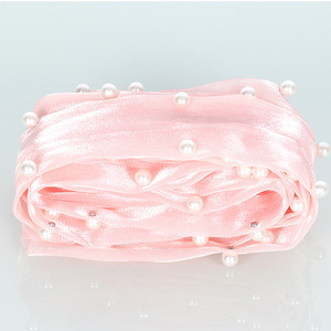 Pink Purple Pearl Satin Cake Border Arch Mother's Day Valentine's Day Cake Toppers Elegant Handmade Decor - Product Image 3