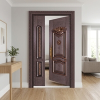 Portes d'entrée principales et portails de sécurité extérieurs en acier antivol personnalisés pour villa, appartement, maison - Design français