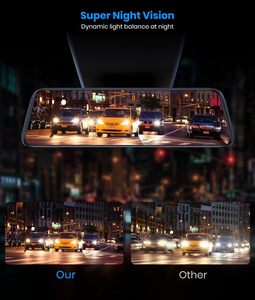 Caméra de recul 10 pouces 4K STAVIS HDR avec vision nocturne, support spécifique au véhicule, avec Wifi, caméra de tableau de bord avant et arrière 4K - Product Image 2