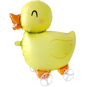 Celebridad de <span class=keywords><strong>Internet</strong></span> caminando con ruedas de pie dibujos animados pato amarillo globo de aluminio cuerda globo niños regalo - Product Image 3