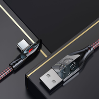 Câble de données tressé en nylon coudé 3A câble de charge rapide type-c câble de charge rapide Micro USB vente en gros pour téléphone portable Android