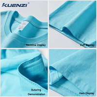 Camiseta Kuenzi Regular Personalizada con Logotipo, Cuello Redondo, Manga Corta, 100% Algodón, 240GSM, Hombros Caídos, Talla Grande para Mujer