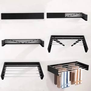 <span class=keywords><strong>Étendoir</strong></span> <span class=keywords><strong>à</strong></span> serviettes en fer métallique multifonctionnel <span class=keywords><strong>à</strong></span> un niveau pour salle de bain vêtements chaussures vêtements outils Pots stockage maison voyage utilisation - Product Image 6