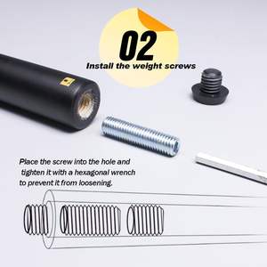 Little Monster 4 pièces de bâtons de queue de billard boulons de poids accessoires réglables avec tournevis hexagonal de 6mm 0.4/0.6/1.1/1.8oz - Product Image 4