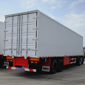 3 Ejes 45ft 53ft Dry Van Semi Remolque Caja de carga de hierro Contenedor para transporte de mercancías a granel Camión Remolque - Product Image 1