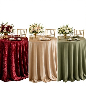 ผ้าปูโต๊ะผ้ากำมะหยี่ผิวด้านสำหรับโครงการเช่างานเลี้ยงงานแต่งงาน - Product Image 1
