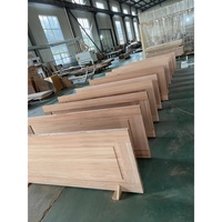 Portes d'entrée populaires en bois massif, anti-effraction, battantes, design européen, production d'échantillons