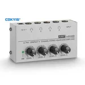 COKYIS HA400 Amplificateur casque 4 canaux Amplificateur audio stéréo Micro amplificateur produits audio portables