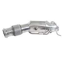 OEM Cocok untuk BMW 420i 425i 430i 2.0T G22 G23 G26 B48 2019-2024 Tanpa Katalis 304SUS Pipa Knalpot Performa Tinggi Poles Berkilau