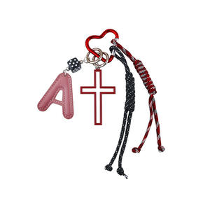 Nouveau Doux Cool Coeur En Cuir Lettre Noeud Miroir Dés Miu Style Creative Sac Pendentif Porte-clés - Product Image 5