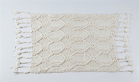 Couverture épaisse à pompons, tricotée à la main, pour canapé, avec pompons X36C8