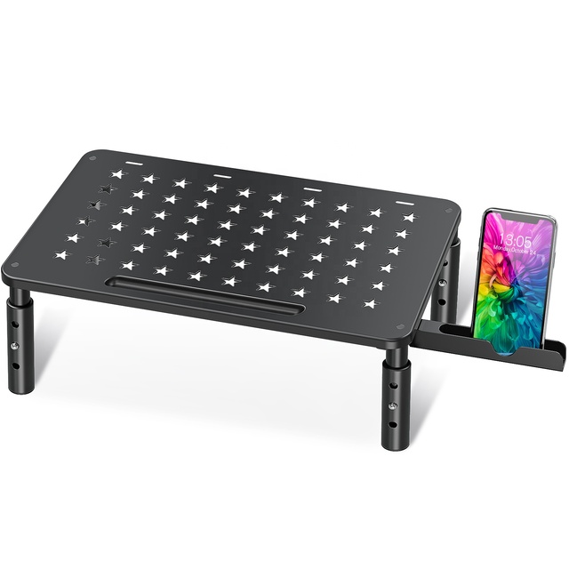 Monitor Stand Premium Metal Monitor Risers With Phone Holder