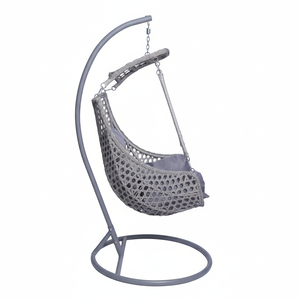 <span class=keywords><strong>Sedia</strong></span> a Dondolo <span class=keywords><strong>Sospesa</strong></span> in Rattan per Esterni, Design alla Moda per Terrazza, Patio, Giardino, Soggiorno e Cortile - Product Image 4