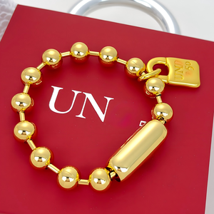 <span class=keywords><strong>Pulsera</strong></span> de Cobre con Baño de Oro de 18K y Dije con Logotipo UN50 Original, Cadena de Eslabones, Joyería, Regalo. Puede Solicitar el Catálogo UN50 al Vendedor. - Product Image 5